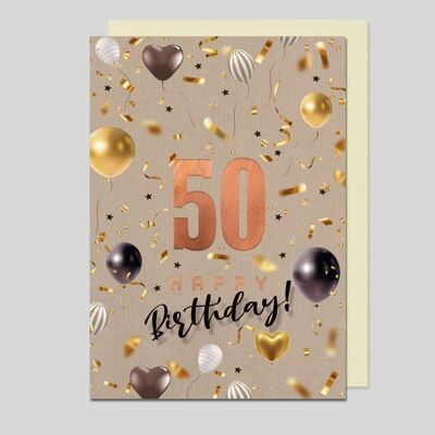 Glückwunschkarte zum 50. Geburtstag - UK-34659/50