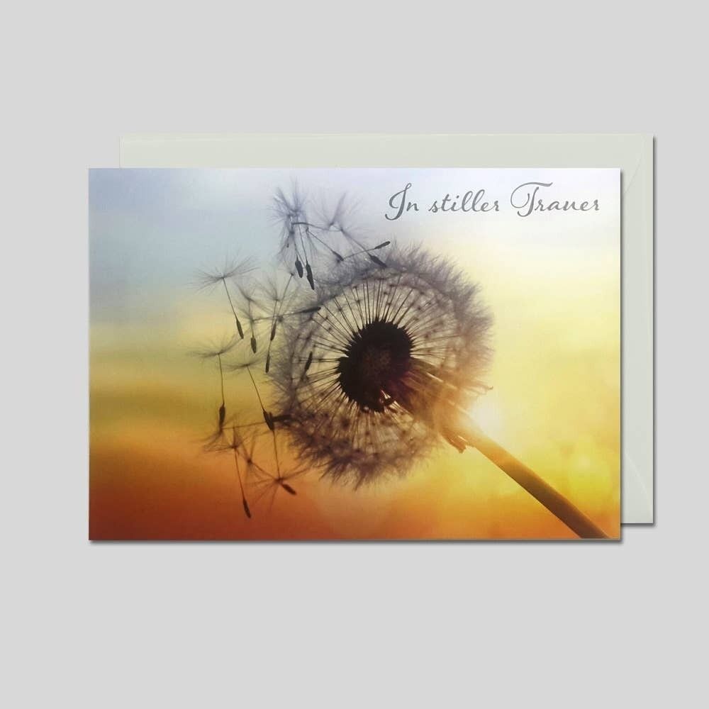 Biglietto funebre con foto del dente di leone - UK-91104T