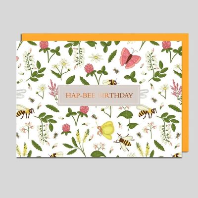 HAP-BEE BIRTHDAY Greetings Card - UK-34608
