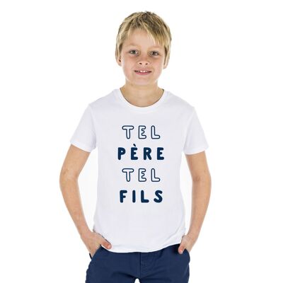 Tshirt blanc tel père tel fils 2 mpt