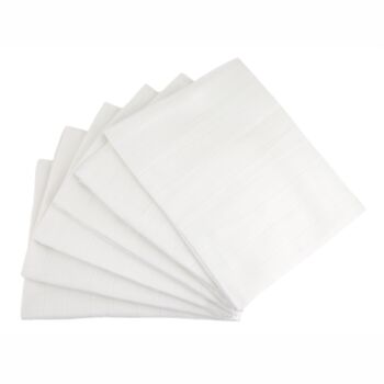 MuslinZ 6pk 100% Coton Carrés de Mousseline Blanc - 70cms 1