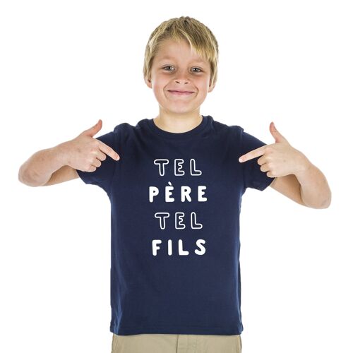 Tshirt navy tel père tel fils 2 mpt