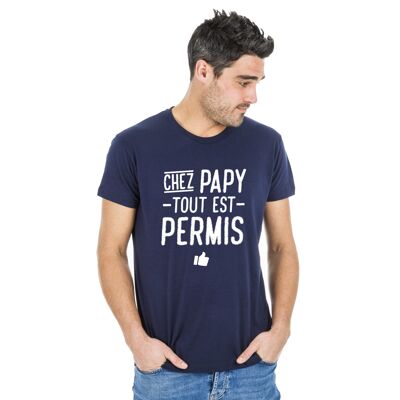 TSHIRT NAVY AT PAPY EVERYTHING IS PERMITTED