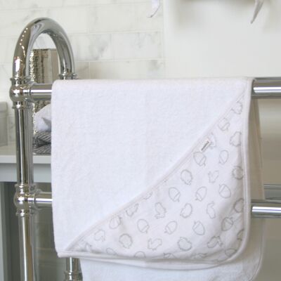 MuslinZ Muslin Hooded Towel White / Woodland Print