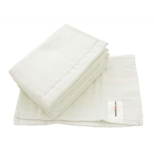 MuslinZ  6pk Muslin Prefold Size 1 White