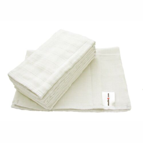 MuslinZ  6pk Muslin Prefold Size 2 White