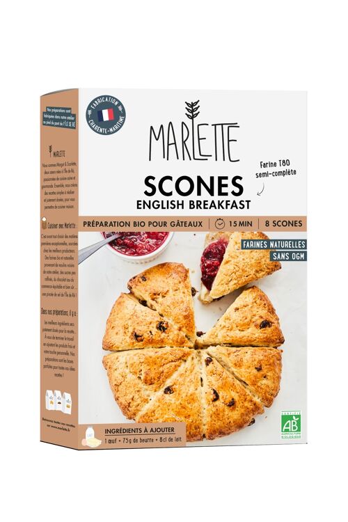 Préparation pour gâteaux bio : Scones à l'anglaise - Pour 6 personnes - 392g