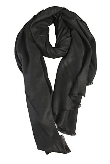 Foulard Taille Unique 85 x 190 cm - Nouvelle Collection 2023 Helsinki Noir