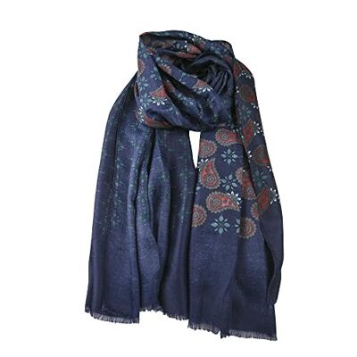 Scarf One Size 85 x 190 cm - New Collection 2023 Beirut Peacock Blue