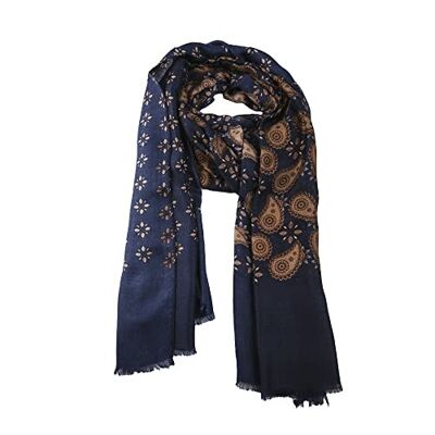 Scarf One Size 85 x 190 cm - New Collection 2023 Beirut Ultramarine Blue