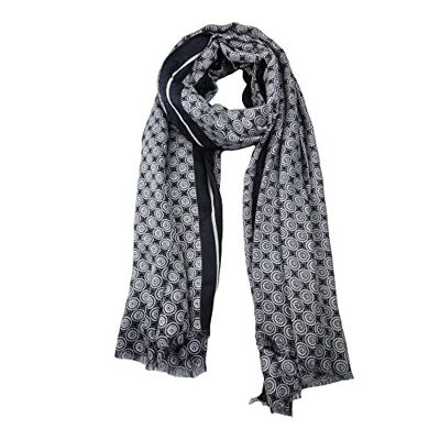 Scarf One Size 85 x 190 cm - New Collection 2023 Gray Damask