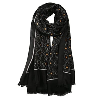Scarf One size 85 x 190 cm - New Collection 2023 Black Cairo