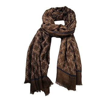 Foulard Taille Unique 85 x 190 cm - Nouvelle Collection 2023 Il Cairo Marron