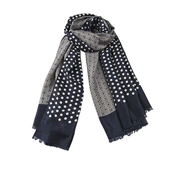 Foulard Taille Unique 85 x 190 cm - Nouvelle Collection 2023 Varsovie Gris