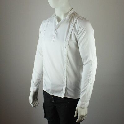 Camisa 3 Tapetas Blanca | MAESTRO DE POTENCIA