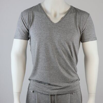 V-neck T-Shirt heather gray | PUTTING MASTER