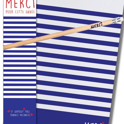 Kit Merci Mariniere | notebook, pencil and bookmark