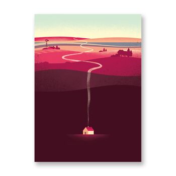 Long chemin du retour - Affiche d'art | Carte de voeux 1