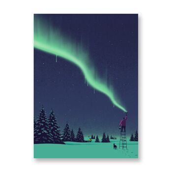 Peinture d'hiver - Affiche d'art | Carte de voeux 1