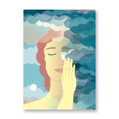 Let go of negativity - Art Poster | Greeting Card