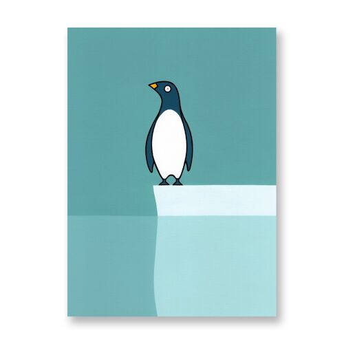 Penguin looking left | Greeting Card