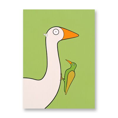 Woodpecker - Art Poster | Greeting Card
