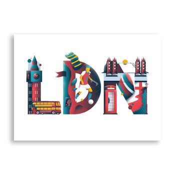 Typographie de Londres - Affiche d'art | Carte de voeux 1