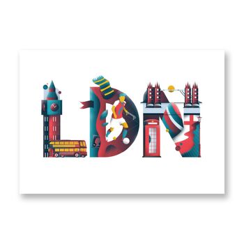 Typographie de Londres - Affiche d'art | Carte de voeux 3