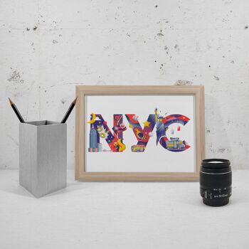 Typographie de la ville de New York - Affiche d'art | Carte de voeux 2