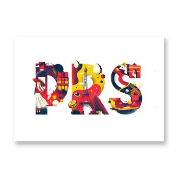 Typographie de Paris - Affiche d'art | Carte de voeux 3