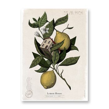 Maison de citron - affiche d'art | Carte de voeux 1