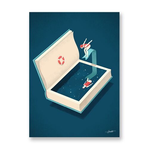 Diving - Art Poster | Greeting Card