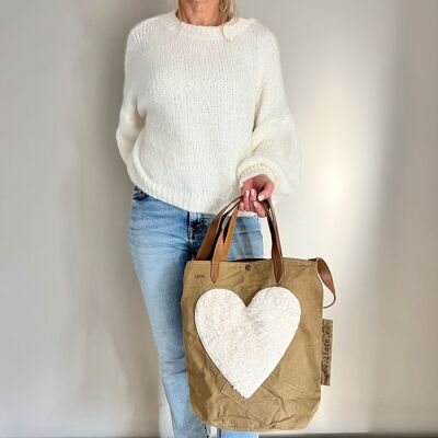 Sac seau teddy coeur