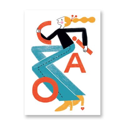 Ciao - Affiche d'art | Carte de voeux