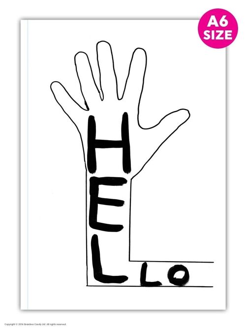 Notebook (A6) - Funny Gift - Hello