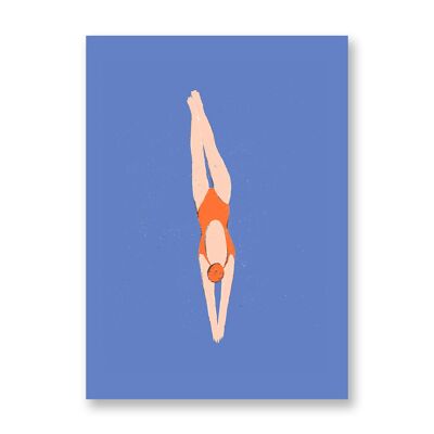 Tauchgang - Kunst Poster | Grußkarte