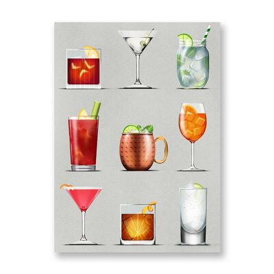 La serie de bebidas - Póster de arte | Tarjeta de felicitación