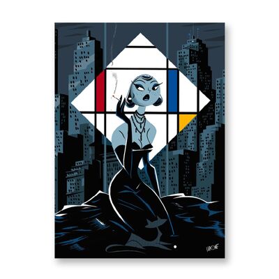 Manhattan Mondrian - Art Poster | Greeting Card