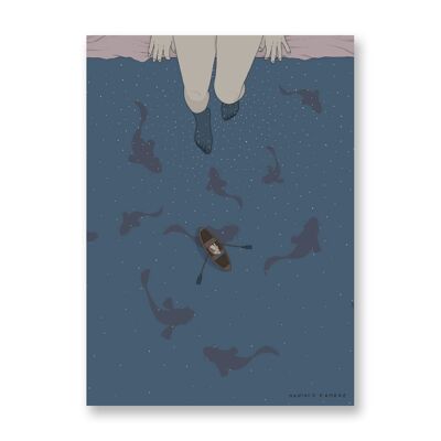 Mer profonde - Affiche d'art | Carte de voeux