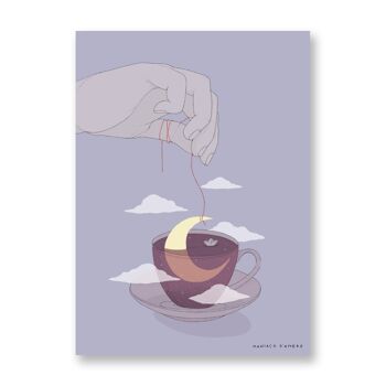 Thé au clair de lune - Affiche d'art | Carte de voeux 1