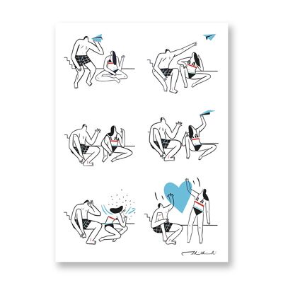 Lovers - Art Poster | Greeting Card