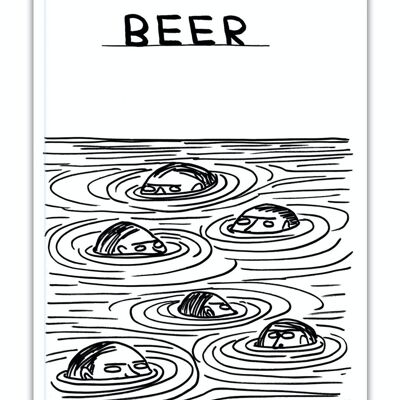 Carnet (A6) - Cadeau amusant - Nageurs de bière