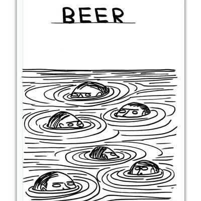 Cuaderno (A6) - Regalo divertido - Nadadores de cerveza