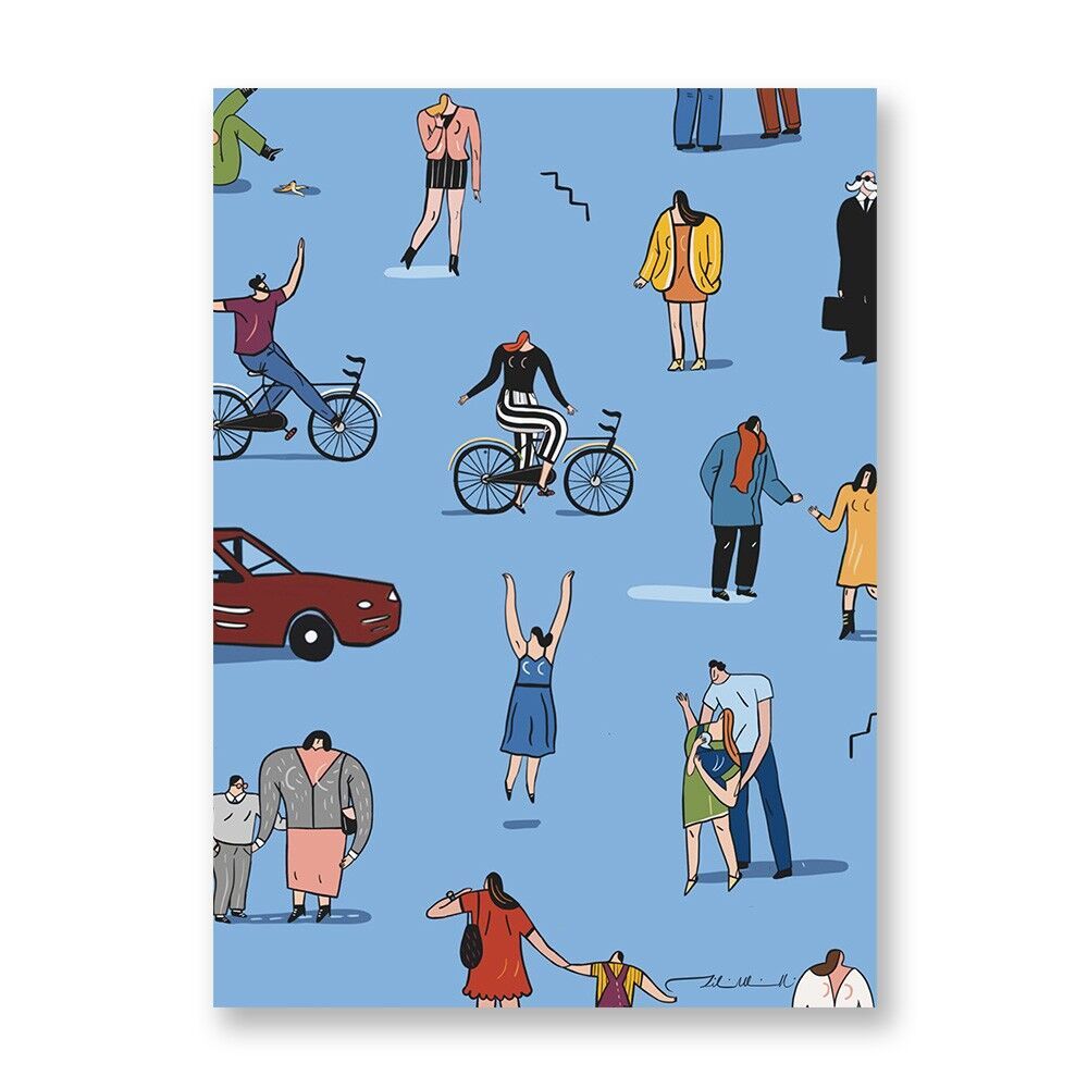 Azzurro quotidiano - Poster artistico | Biglietto d'auguri