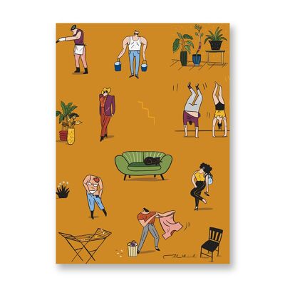 Daily orange - Art Poster | Greeting Card