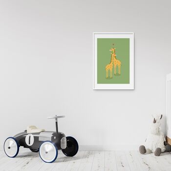 Girafes amoureuses - Affiche d'art | Carte de voeux 4