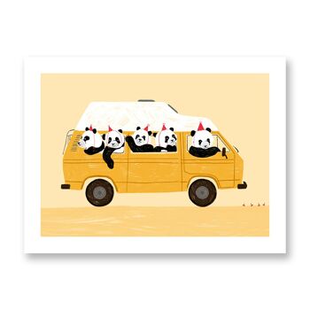 Panda Gang Van - Affiche d'art | Carte de voeux 1