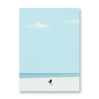 Weißer Strand - Kunstposter | Grußkarte