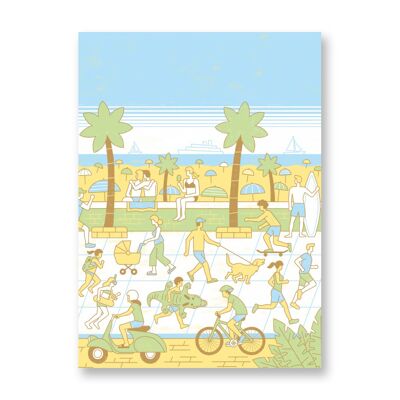 Seaside - Póster de arte | Tarjeta de felicitación