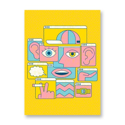 Blah blah - Art Poster | Greeting Card